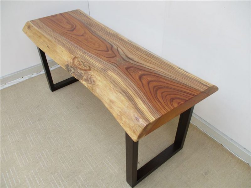 ケヤキ　一枚板テーブル　（KE-015)　価格；120,000円