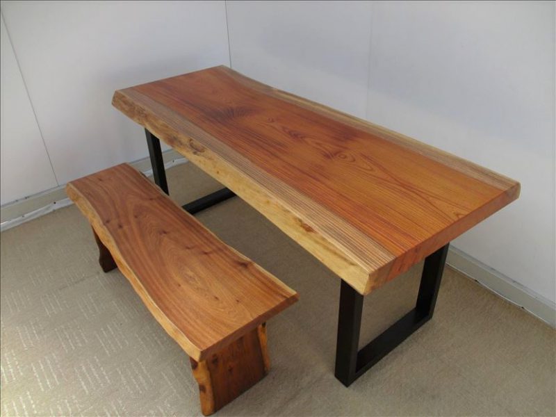 ケヤキ　一枚板テーブル　（KE-014)　価格；160,000円