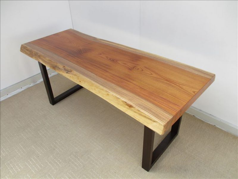 ケヤキ　一枚板テーブル　（KE-014)　価格；160,000円